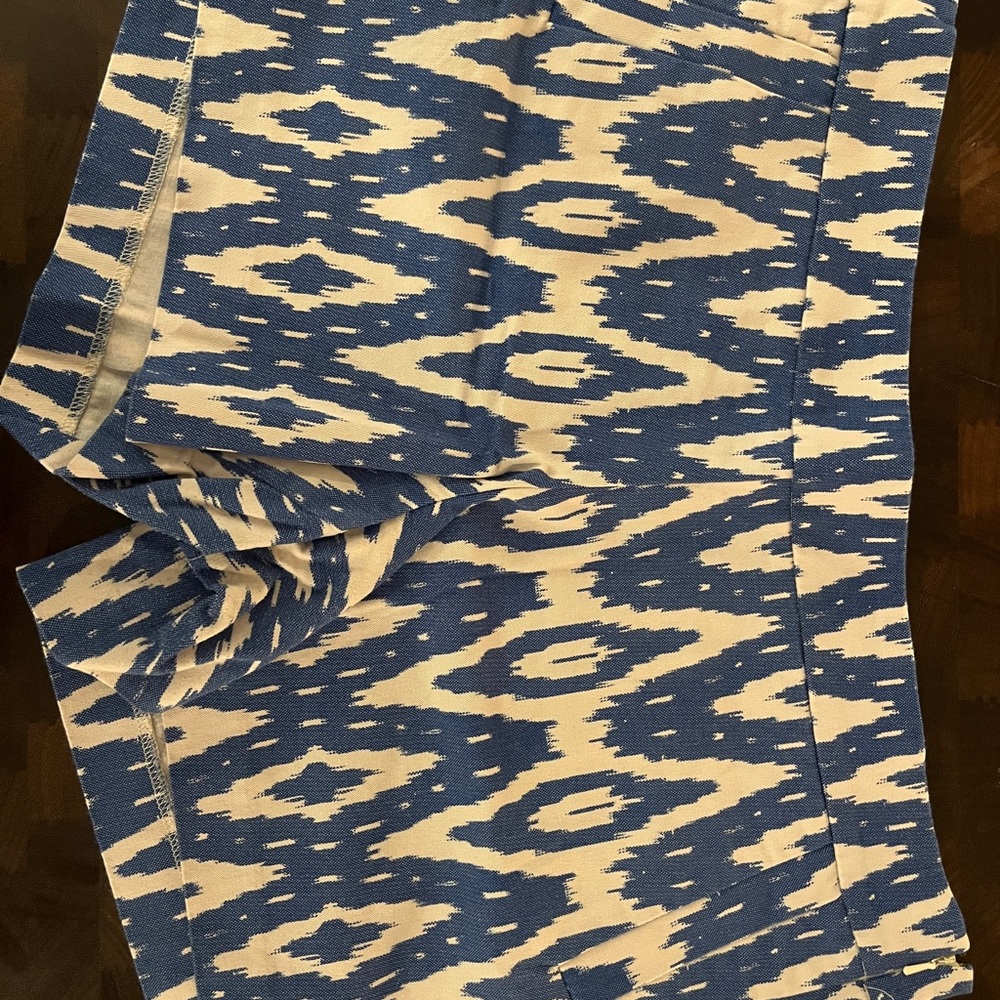 J. Crew Blue and White Patterned Shorts